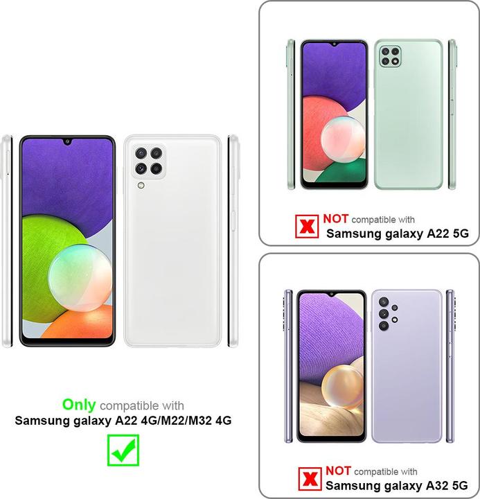 Image du produit Cadorabo Coque pour Samsung Galaxy A22 4G / M22 / M32 4G universel avec Clip (Samsung Galaxy M22, Samsung Galaxy A32, Samsung Galaxy A22)