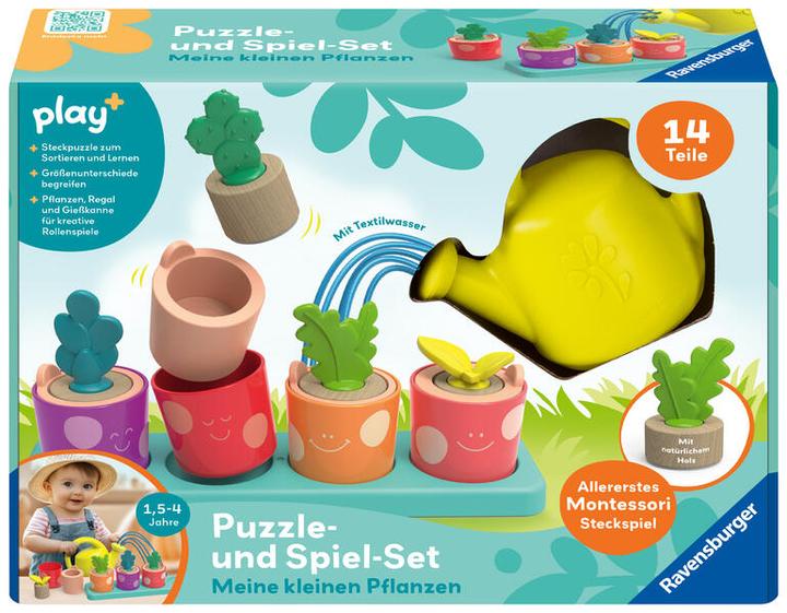 Produktbild Ravensburger Play+ Puzzle- & Spiel-Set: Meine kleinen Pflanzen – Kinderpuzzle, Pretend Play Set (14 Teile)