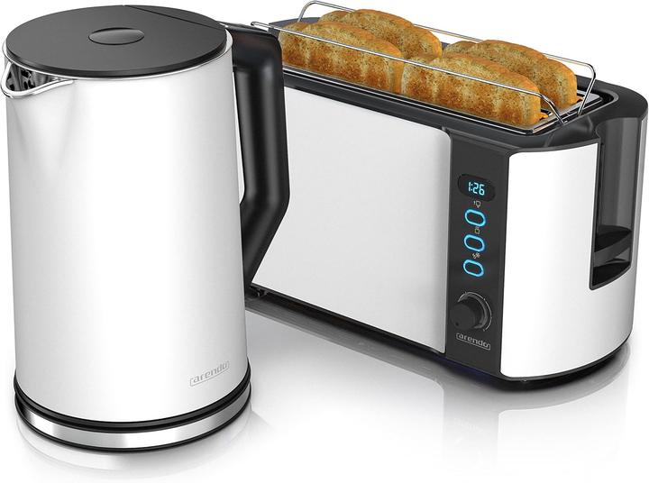 Image du produit Arendo Edelstahl Wasserkocher-Toaster-Set mit LED-Display (1.50 l)