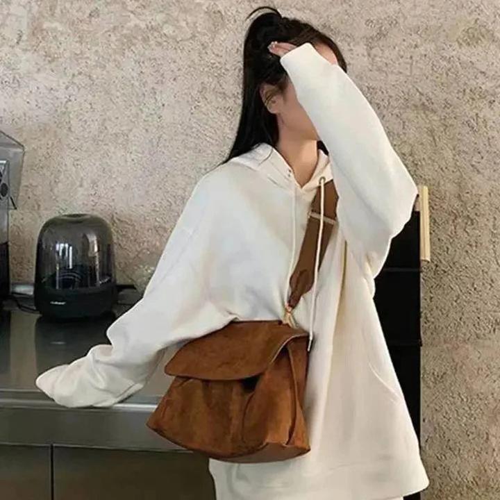 Produktbild Only-Bags.Store Mode Umhängetaschen Retro Pu Leder Klappe Crossbody Tasche Messenger Handtasche Clutch Geldbörse