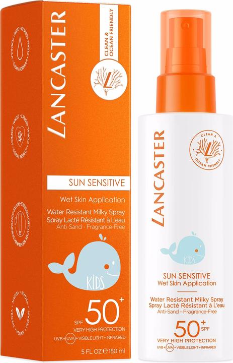Immagine prodotto Lancaster Clean Sun Sensitive Kids Milky (Spray solare, SPF 50+, 150 ml, 150 g)