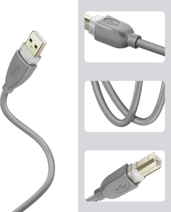 Image du produit LinQ Câble d'imprimante USB 2.0 A/USB 2.0 B, 1,8m (1.80 m, USB 2.0)