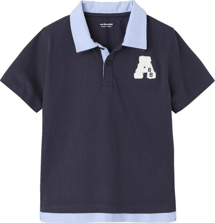 Image du produit Vertbaudet Jungen Poloshirt mit doppeltem Kragen und Recycling-Baumwolle (140)
