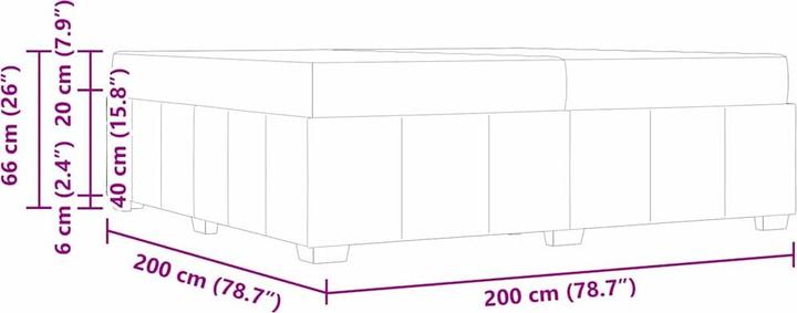 Actual product image VidaXL Bedstead (200 x 200 cm)