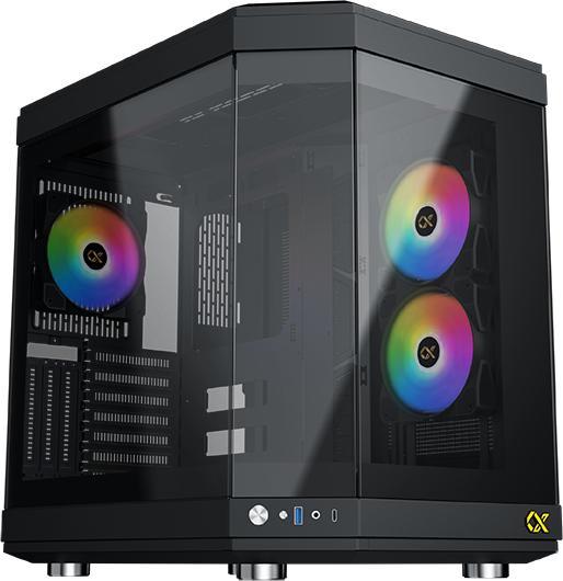 Actual product image Xigmatek Boitier Moyen Tour E-ATX Cubi RGB avec panneaux vitrés (Noir) (ATX, mATX, Mini-ITX)