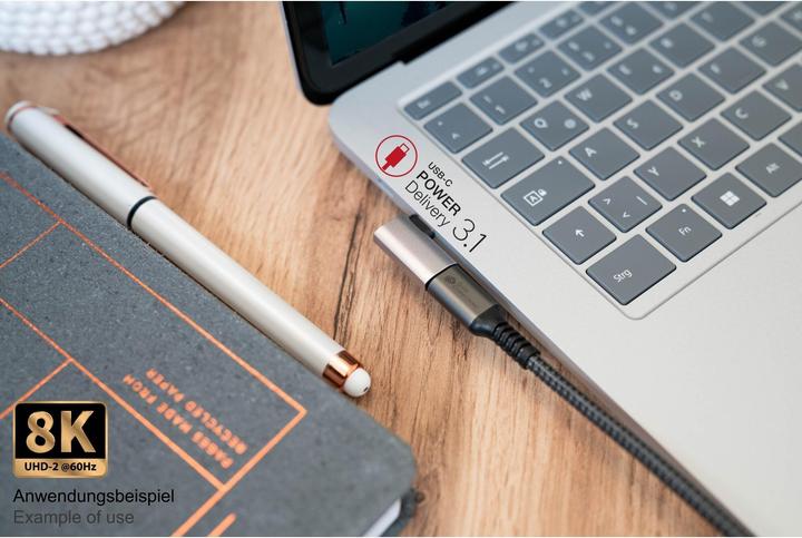 Produktbild Good Connections USB 4.0 Gen.3x2 Winkeladapter Portschoner 40GBit/s 240W 8Ka60Hz USB-C (USB, USB Typ-C)