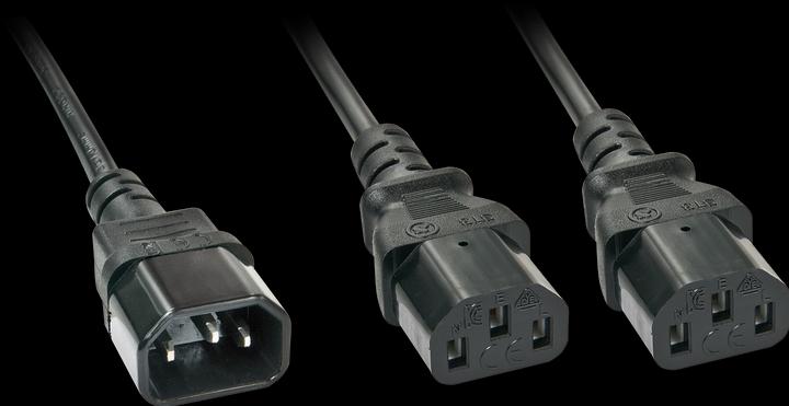 Produktbild Lindy 2m IEC C14 auf 2x IEC C13 Y-Netzkabel (2 m)
