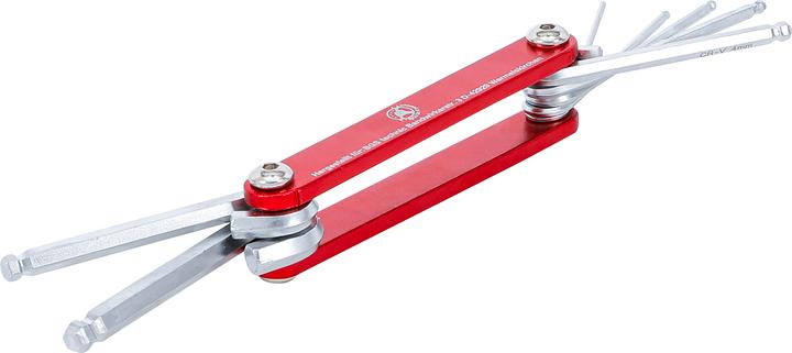 Actual product image BGS Foldable Key internal Hexagon with Ball Point 1.5 - 6 mm 7 pcs. (Allen screw)