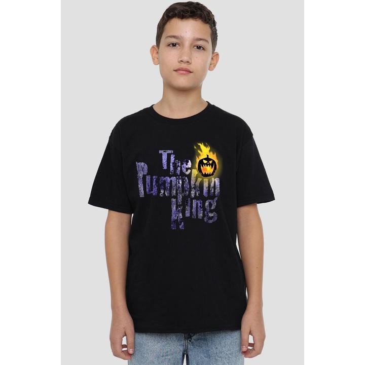 Actual product image The Nightmare Before Christmas Childrens/Kids Pumpkin King Text T-Shirt (104)