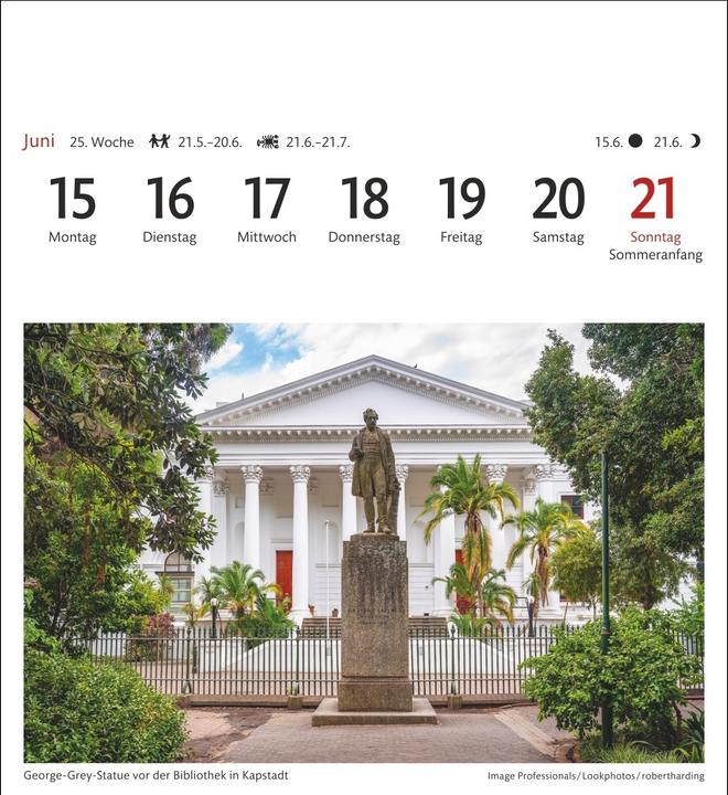 Produktbild Harenberg Südafrika & Namibia Sehnsuchtskalender 2026 - Wochenkalender mit 53 Postkarten (Harter Einband, Deutsch)