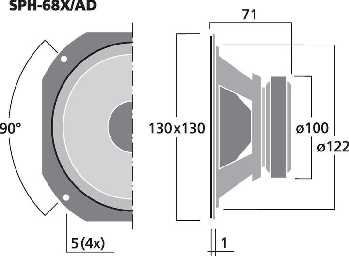 Produktbild Monacor HiFiBreitbandLautsprecher (1 Stk.)