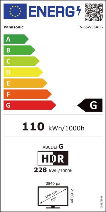 Energie-Label Panasonic TV-65W95AEG (65", LCD, 4K, 2024)
