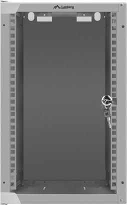 Produktbild Lanberg WF10-2309-10S-Gehäuse (9U, 462 mm 280 mm 310 mm, hängend, Glas, 10 ", graue Farbe) (9 HE, 10 Zoll Rack)