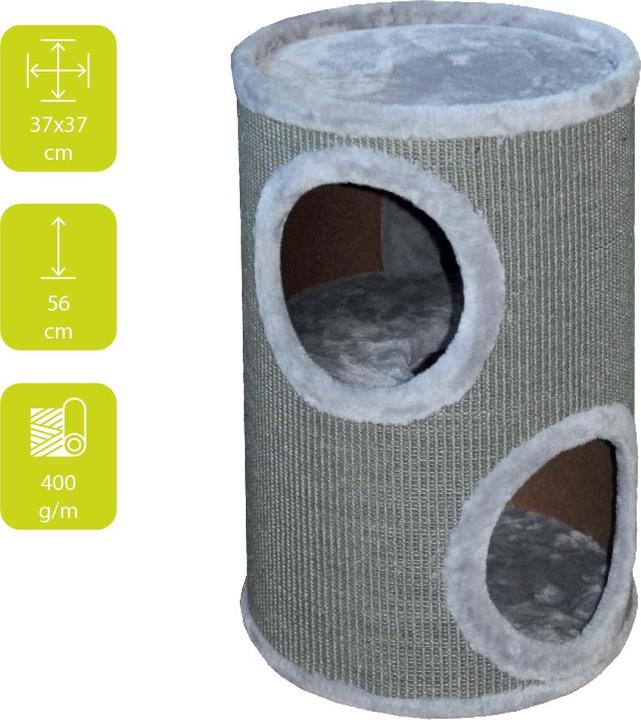 Actual product image EBI Trend Cat Dome Everlast Tower 2-Level (56 cm, Light grey)