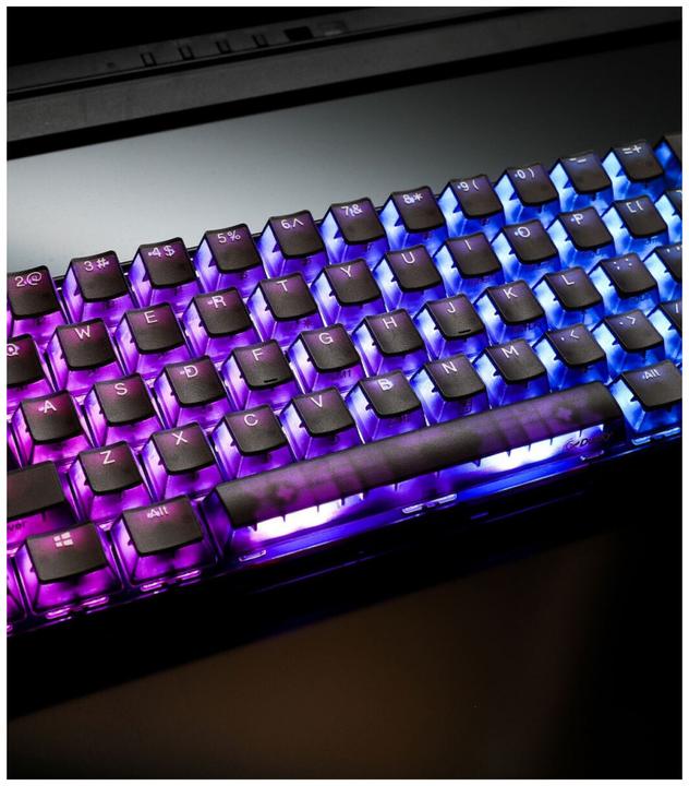 Produktbild Ducky One 3 Aura Black Mini Gaming Tastatur, RGB LED - MX-Blue (US) (Eng. Int., Kabelgebunden)