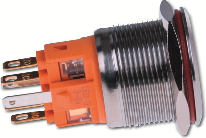 Produktbild Joy-it BUTTON22C-L-GR Tastschalter 250 V 7 A 1 x Ein/Aus IP67, IK10 tastend 1 St.