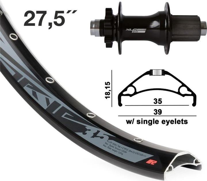 Produktbild Winora EVO DHT-148S Boost QR (Hinterrad, 27.5")
