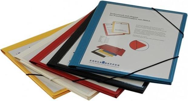 Produktbild Erola Präsentationsmappe A4 rot mit Sichttasche + 3 Klappen (A4, 1 x)