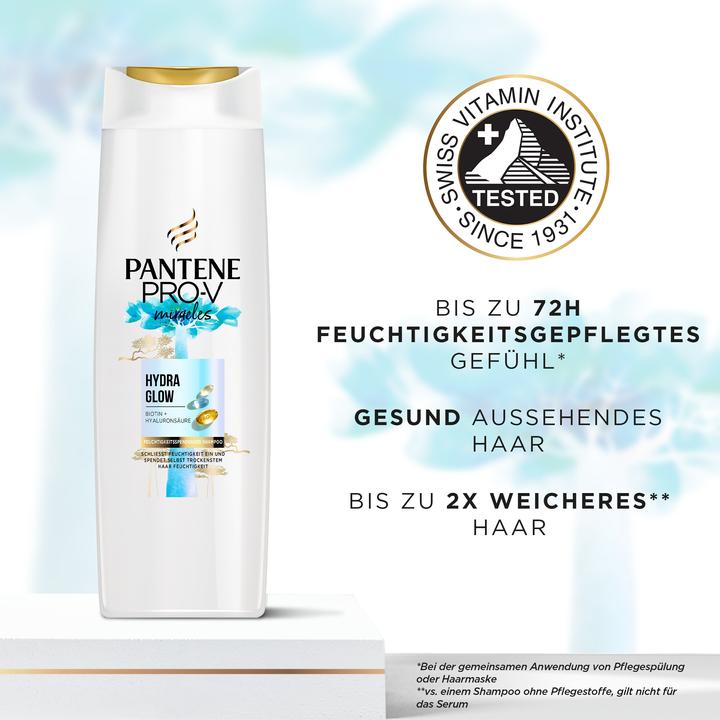 Produktbild Pantene Shampoo Miracles Hydra Glow 250 ml (250 ml, Flüssiges Shampoo)