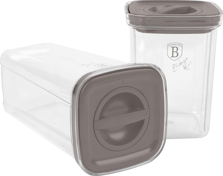 Actual product image BerlingerHaus Design storage containers for food, 5-piece, taupe (1.50 l)