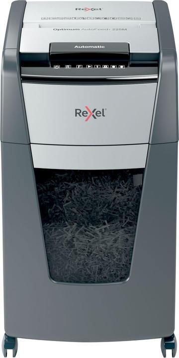 Actual product image Rexel Shredder Optimum AutoFeed+ 225M Micro cut 2 x 15 mm 60 l Number of sheets (max.): 225 Safe (Microcut)