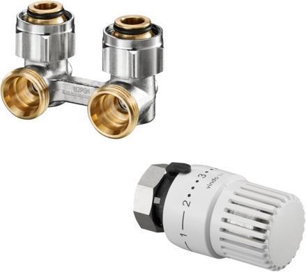Oventrop OV connection set Multiflex F corner with thermostat vindo TH G 1/2inch I