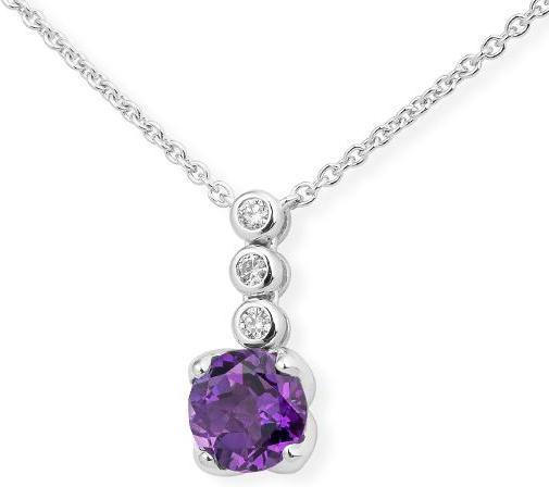 Breuning COLLIER - E.AMETHYST/Brill. 0,09 Ct. H/si (585, - Gold)