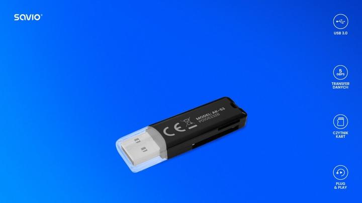 Produktbild Savio SD-Kartenleser USB 2.0 AK-63 (USB-A)