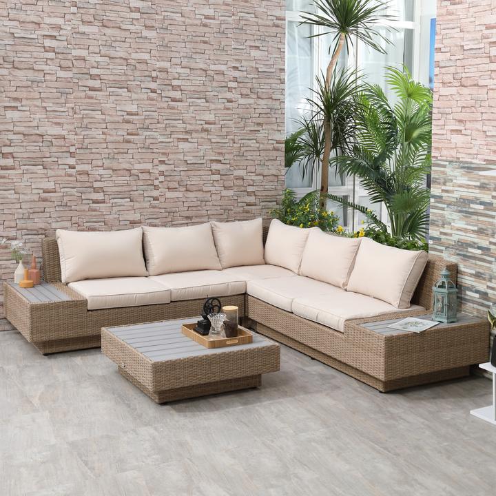 Produktbild Outsunny Luxus Polyrattan Loungeset