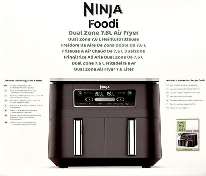 Actual product image Ninja AF300EU Hot Air Deep Fryer (EU plug)