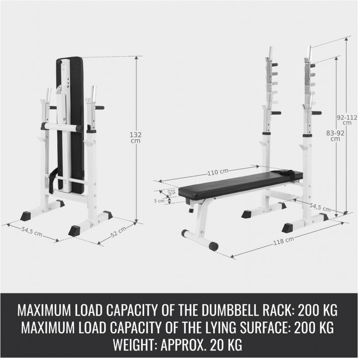 Image du produit Gorilla Sports Banc de musculation avec étagère
