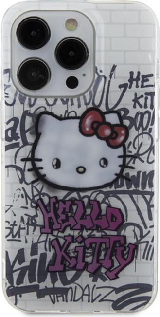Actual product image Hello Kitty HKHCP13XHDGPHT iPhone 13 Pro Max 6.7" biały/white hardcase IML Kitty On Bricks Graffiti (Apple iPhone 13 Pro Max)