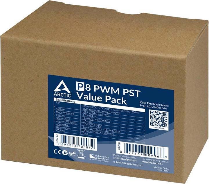 Produktbild Arctic P8 PWM PST Value Pack (80 mm, 5 x)
