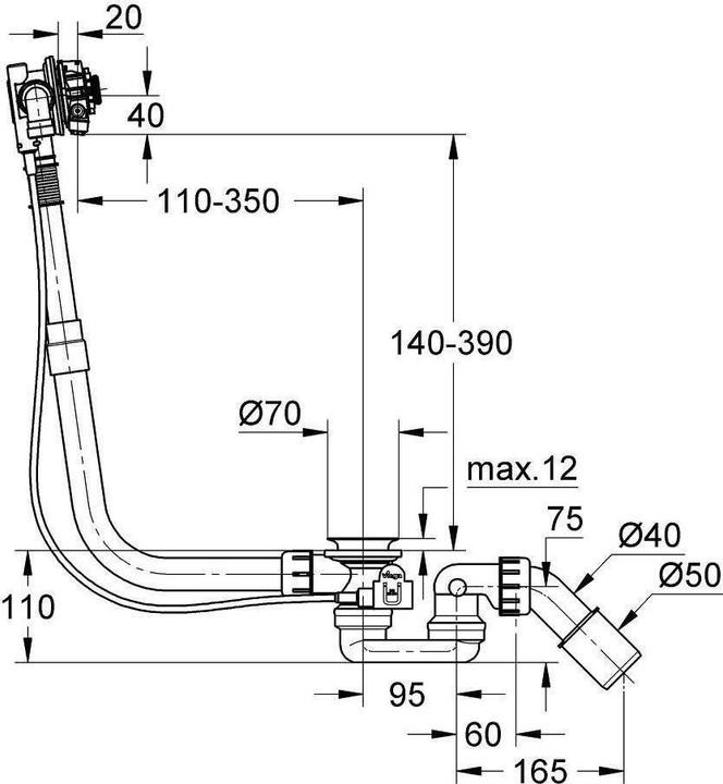 Actual product image Grohe Talentofill 28991 (Overflow set, 1 1/2“)