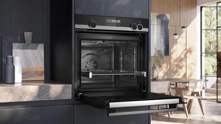 Actual product image Siemens iQ500, built-in oven with steam support, 60 x 60 cm, stainless steel, HR578GFS7F