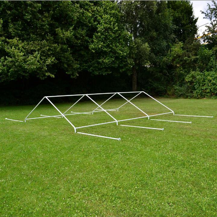 Actual product image VCM Hochwertiges Festzelt Partyzelt Bierzelt Gartenzelt Pavillon weiss 4x6 m PE Stahl (600 cm, 600 cm)
