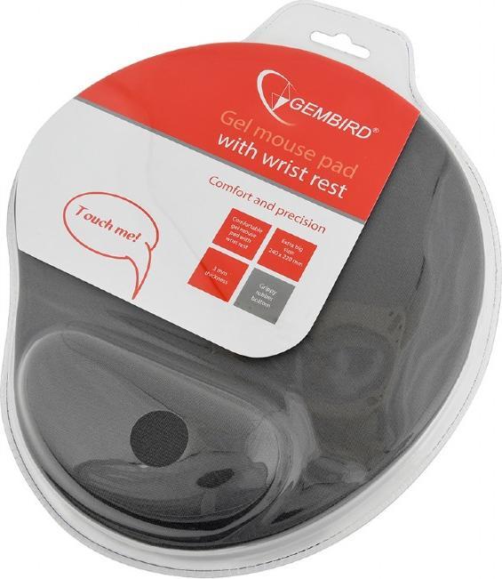 Image du produit Gembird MP-GEL-GR Tapis de souris Gris