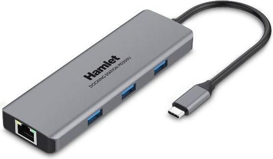 Immagine prodotto Hamlet HDKC-PD200U replicatore di porte e docking station per notebook Cablato USB 3.2 Gen 1 (3.1 Ge (USB-C)