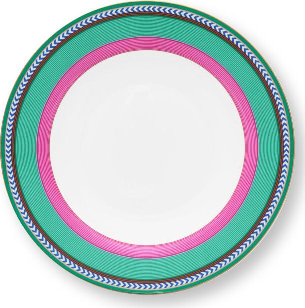 Produktbild PIP Studio Chique Stripes Suppenteller pink-green 23,5cm (1 x)