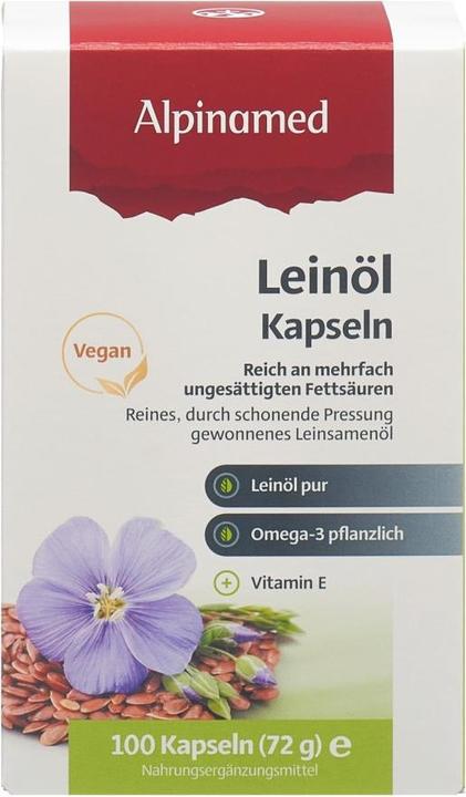 Produktbild Alpinamed Leinöl Kapseln (100 Stück, Kapseln, 112 g)