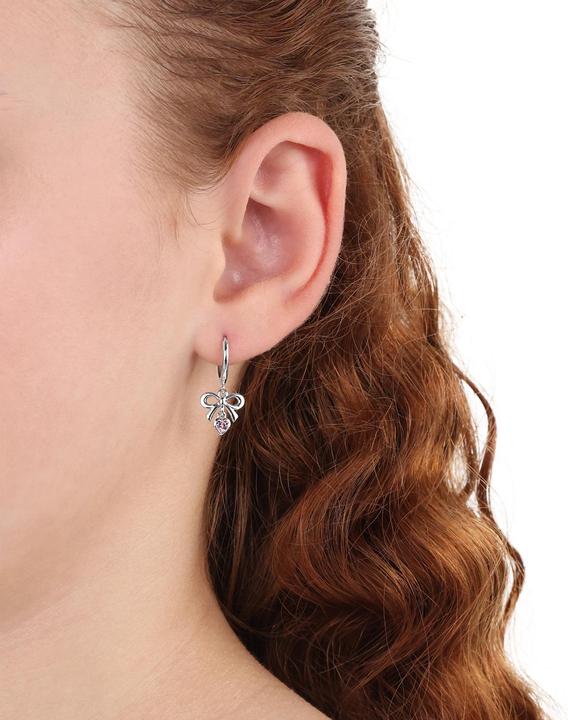 Produktbild S.Oliver Ohrschmuck für Mädchen, 925 Sterling Silber, Zirkonia synth. | Schleife (Silber 925)