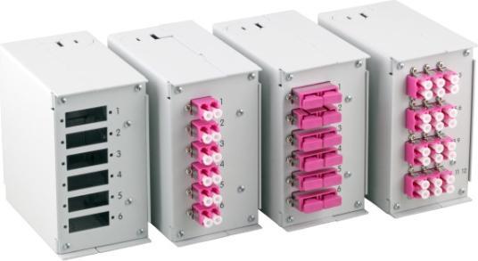 Produktbild EFB Elektronik LWL-Patchpanel für Hutschiene(DIN), zbh. Frontblende für 6x SC-Duplex Buchsen mit 2,8mm, *Ohne Kuppl
