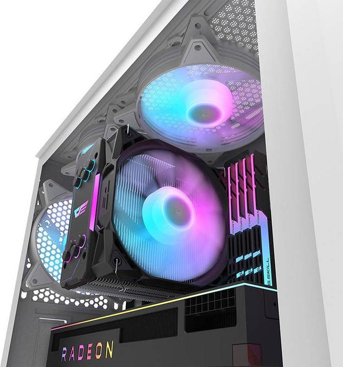 Immagine prodotto Darkflash Tech Case per computer DK352 Plus con 4 ventole (bianco e nero) (ITX, ATX, E-ATX)