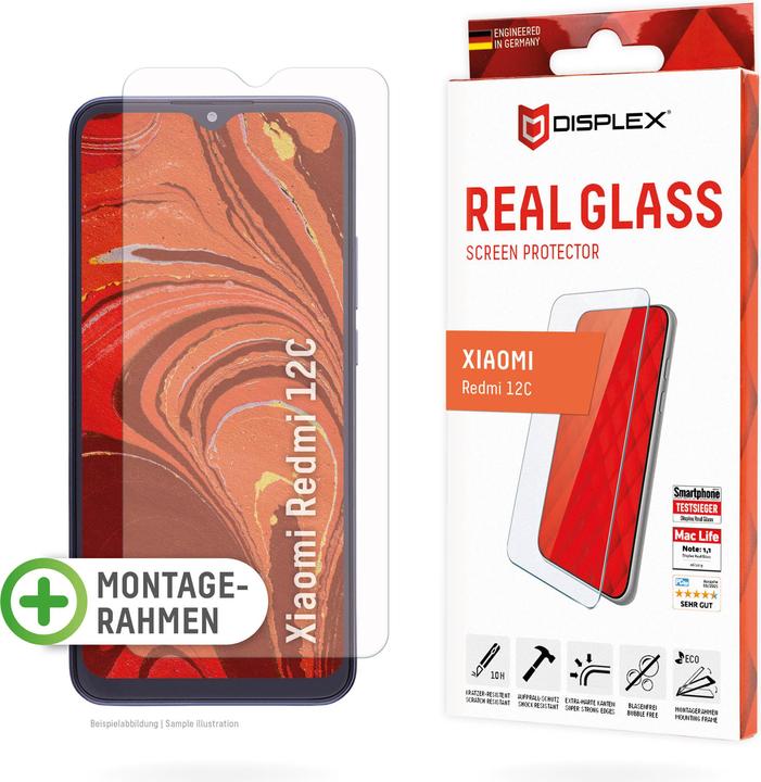 Produktbild Displex Real Glass, 2D Panzerglas (1 Stück, Xiaomi Redmi 12C)