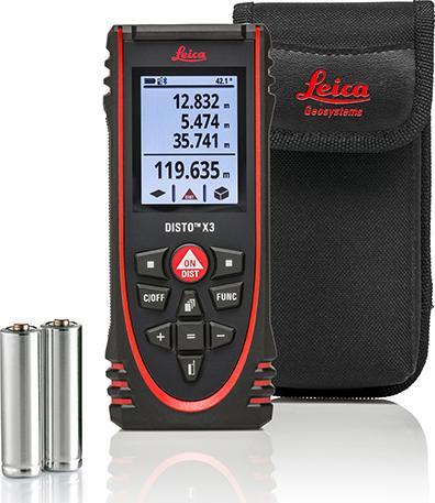 Produktbild Leica Geosystems DISTO X3, Laser distance meter, ft, in, m, Black, Digital, IP65, Android, iOS (150 m, 635 nm)
