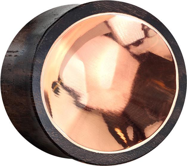 Star Piercing Flared Plug aus Sonoholz mit Kupferzinn (ohne Messing, Organisch)