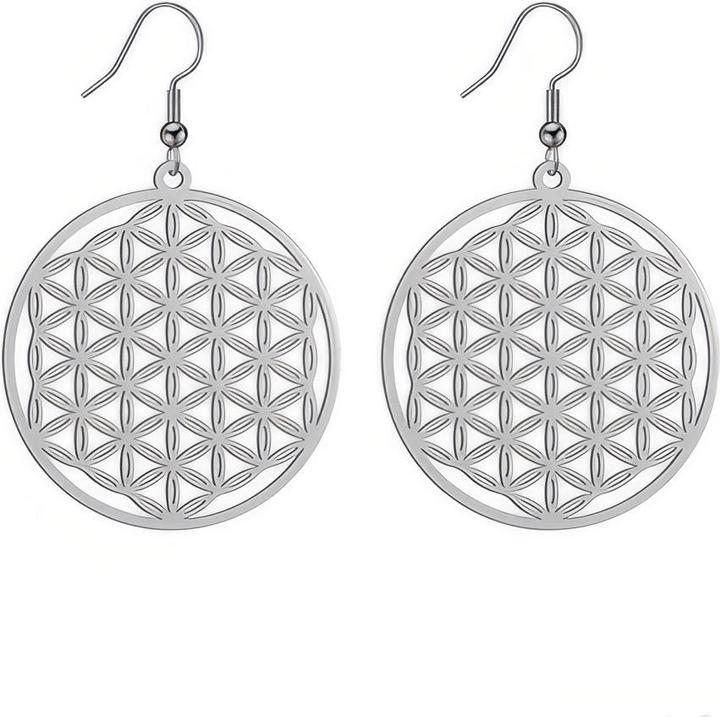 Produktbild Perlstein Blume des Lebens Ohrringe (Metall)