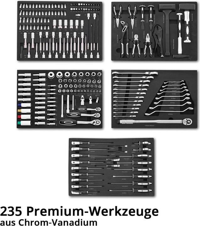 Actual product image Stahlwerk SHARK workshop trolley Tool trolley Assembly trolley 235 tools CrV (160 x)