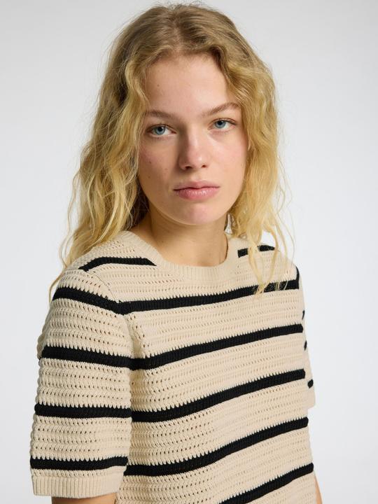 Produktbild Selected Femme Slfvinna Ss Structure Knit O-Neck Noos (XS)