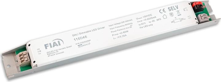 Produktbild Isoled LED PWM-Trafo 24V/DC, 0-60W, ultraslim, Push/DALI-2 dimmbar, SELV